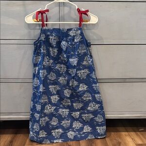 Hanna Andersson Boat Nautical Girls Dress EUC Size 150 (girls 12)